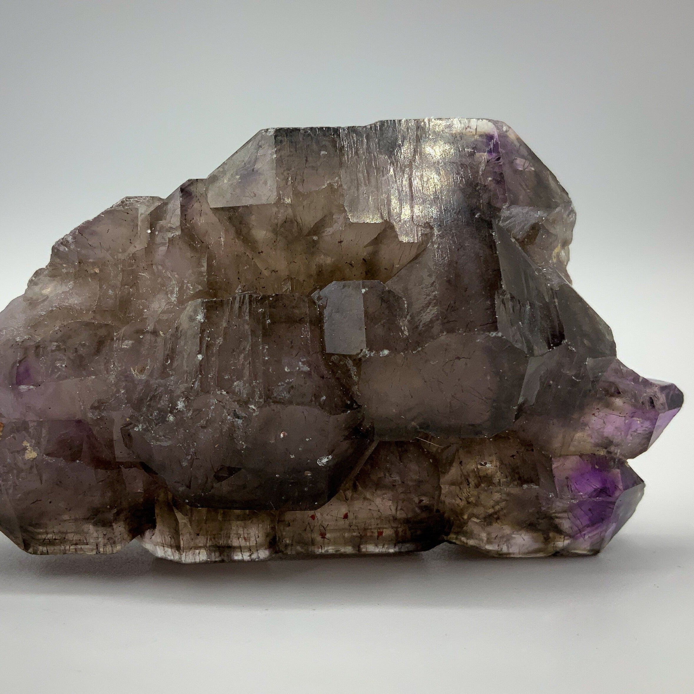 Amethyst Elestial Smokey Quartz Scepter - E | 3.5 x 2inch