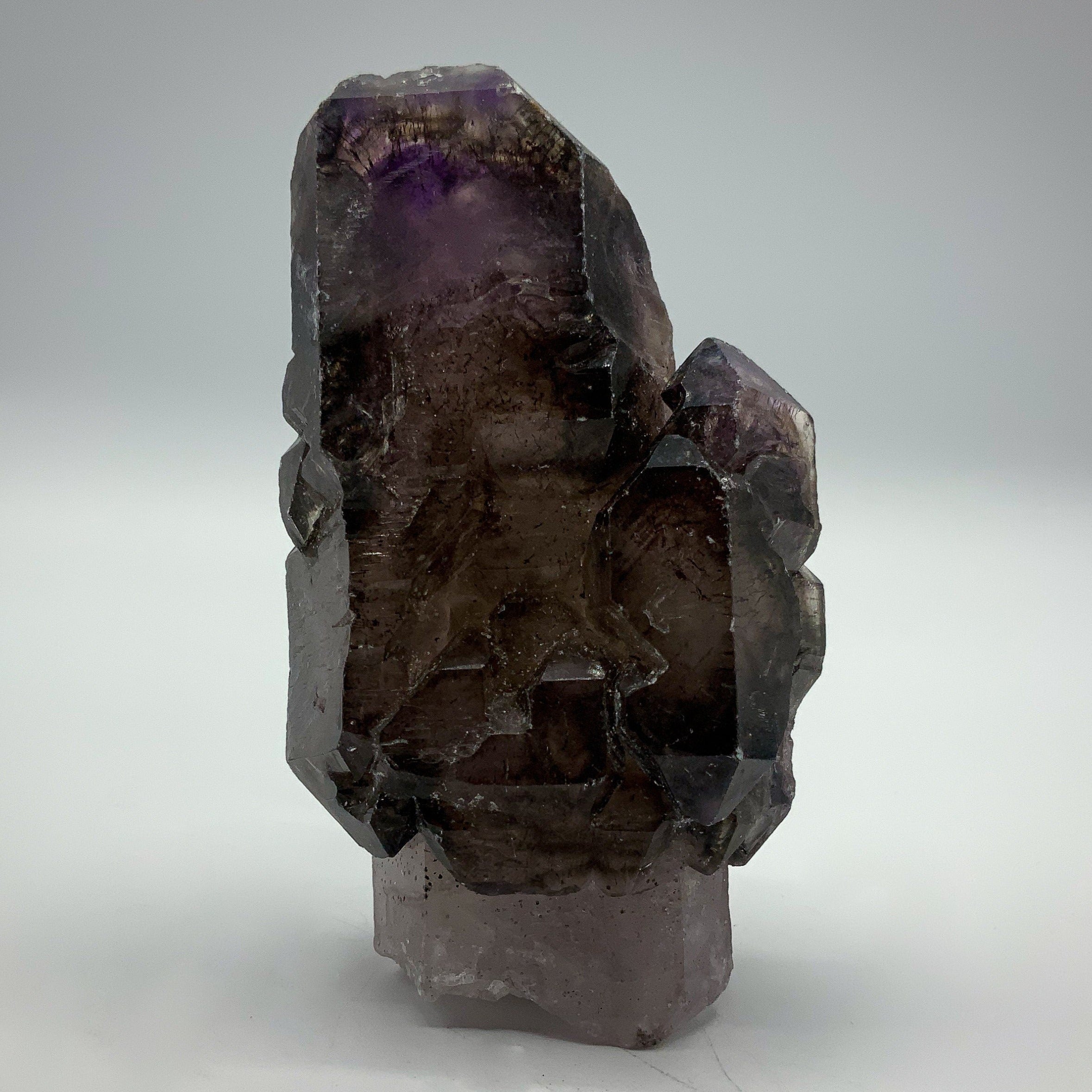 Amethyst Elestial Smokey Quartz Scepter - B | 3.5 x 2inch