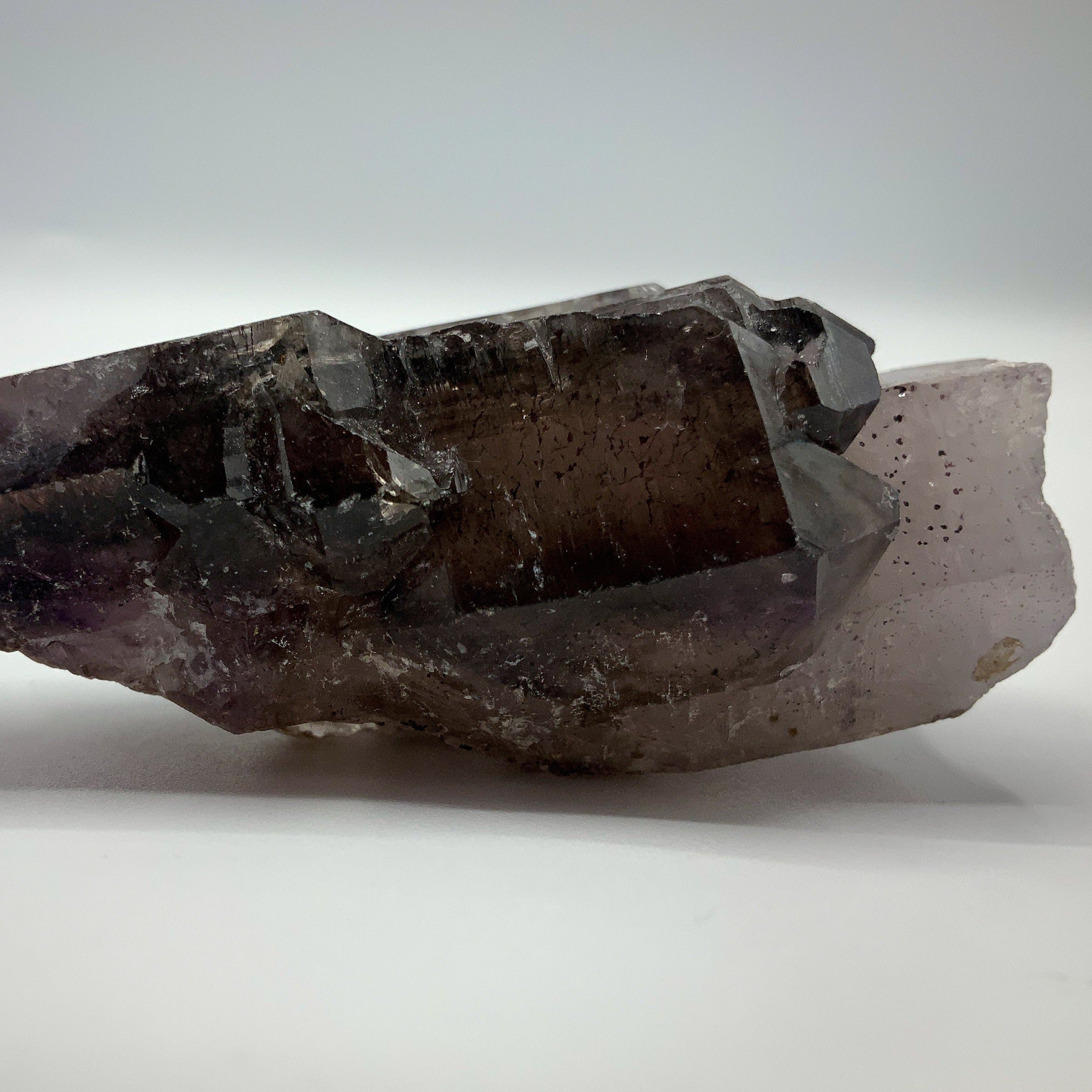 Amethyst Elestial Smokey Quartz Scepter - B | 3.5 x 2inch