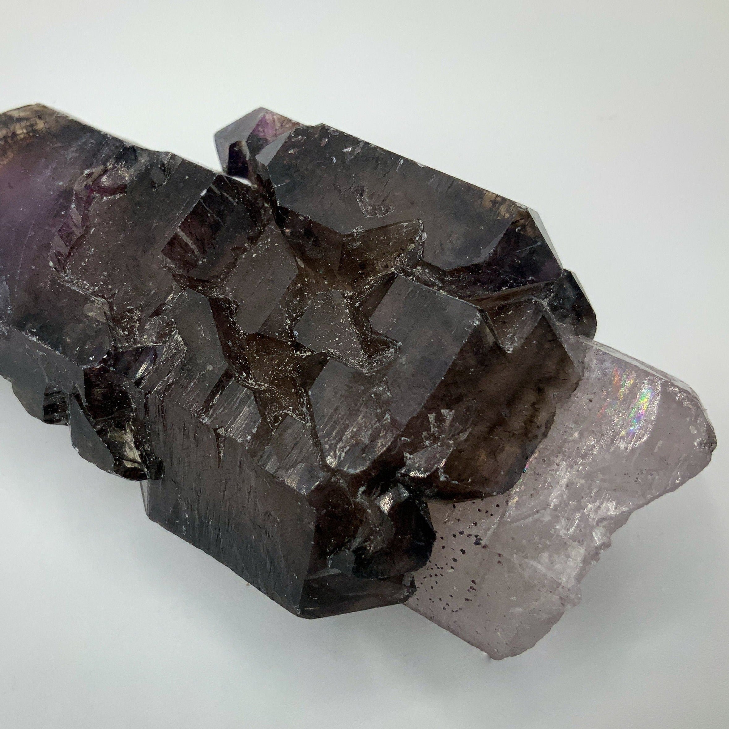 Amethyst Elestial Smokey Quartz Scepter - B | 3.5 x 2inch