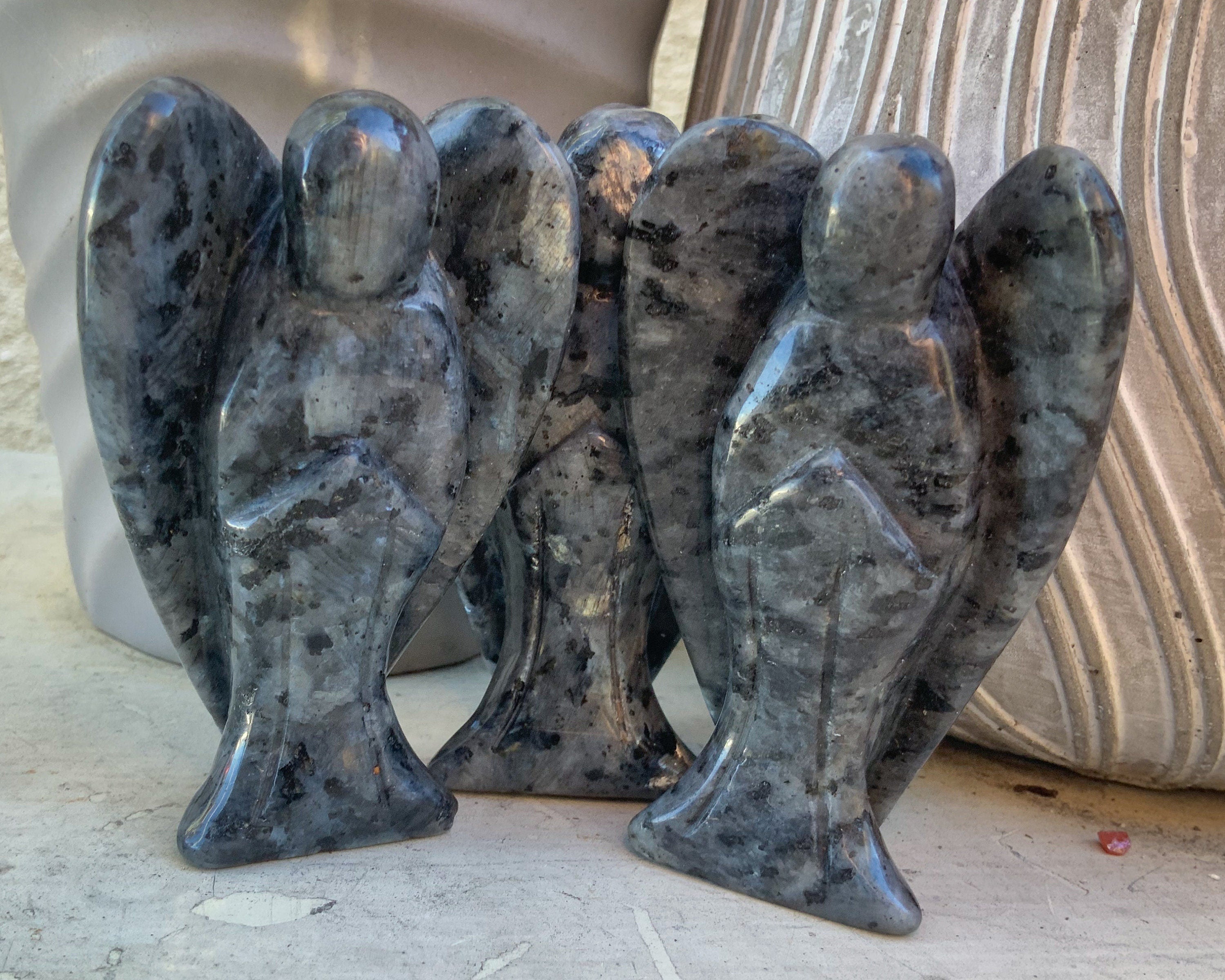 Larvikite Angel Carvings | Wholesale
