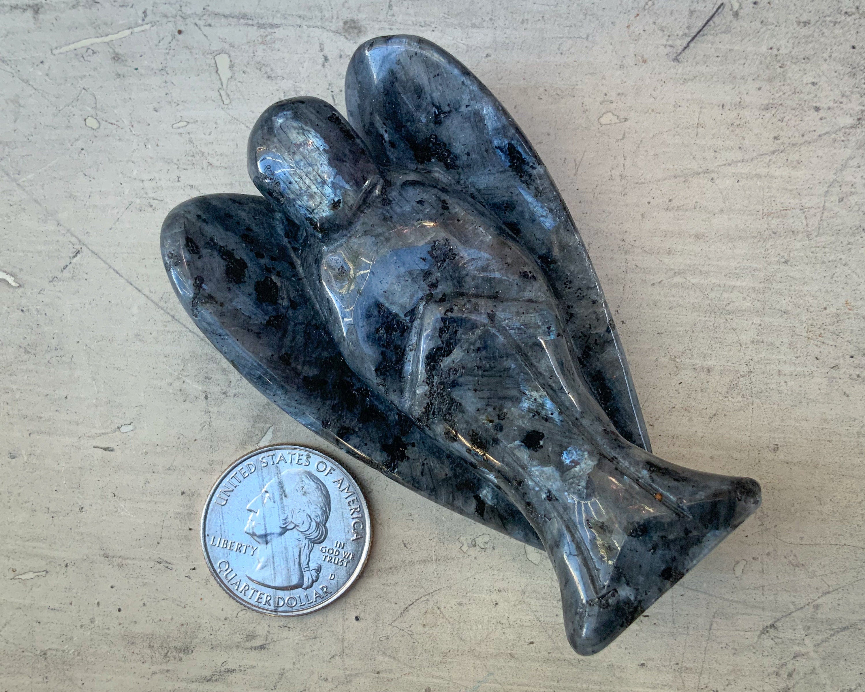 Larvikite Angel Carvings | Wholesale